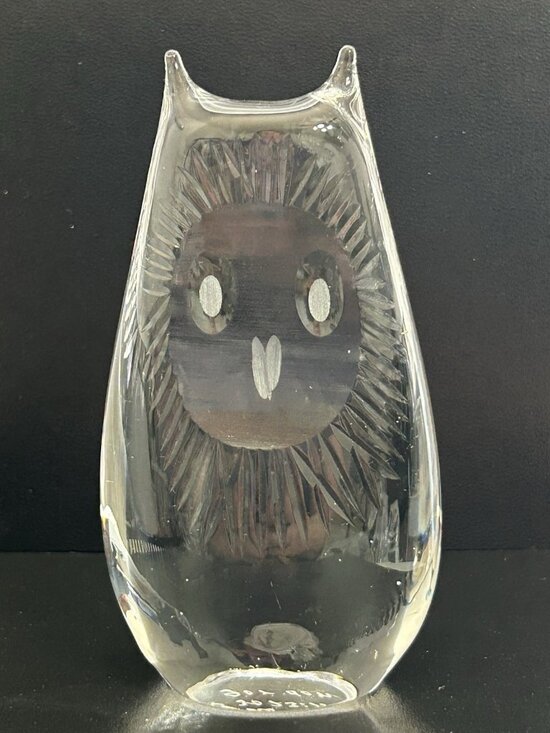 Boda Afors Sweden Other - Vintage Ernest Gordon for Boda Afors Sweden Clear Crystal Owl Figurine Unique